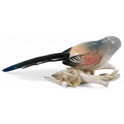 Скульптура Коноплянка фарфор, Карл Энц (Karl Ens) Германия после 1945 г. Н-14,5 см. Фолькштадт. Германия после 1945