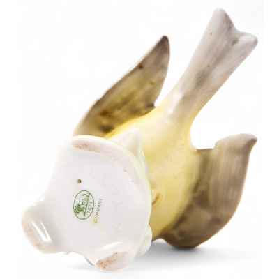 Скульптура Хохлатый жаворонок фарфор, Хютшенреутер (Lorenz Hutschenreuter) Германия 1970-е Н-7,8 см. Германия 1970-гг