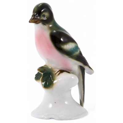 Скульптура Птица на ветке фарфор, Гатер Холл (Gater Hall & Со) Великобритания 1905-43 гг. 10,9 см. Фабрика Gater Hall & Со (Великобритания) 1905-1943 гг