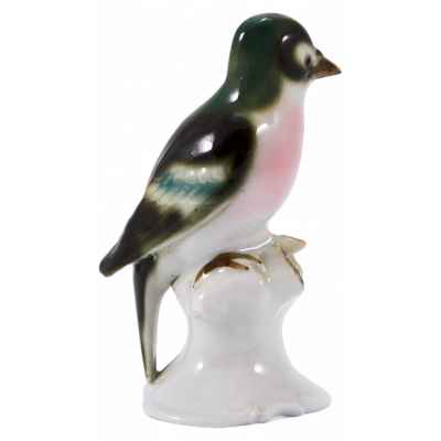 Скульптура Птица на ветке фарфор, Гатер Холл (Gater Hall & Со) Великобритания 1905-43 гг. 10,9 см. Фабрика Gater Hall & Со (Великобритания) 1905-1943 гг