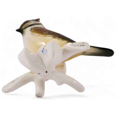 Скульптура Хохлатый жаворонок фарфор, Карл Энц (Karl Ens) Германия после 1945 г. Н-13 см. Фолькштадт, Германия после 1945 г