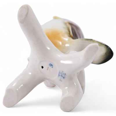 Скульптура Усатая синица фарфор, Карл Энц (Karl Ens) Германия после 1945 г. Н-12,5 см. Фолькштадт, Германия после 1945 г