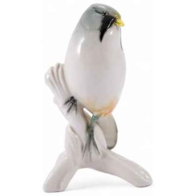 Скульптура Усатая синица фарфор, Карл Энц (Karl Ens) Германия после 1945 г. Н-12,5 см. Фолькштадт, Германия после 1945 г