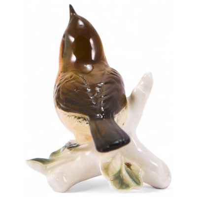Скульптура Широкохвостка соловьиная фарфор, Карл Энц (Karl Ens) Германия после 1945 г. Н-7,3 см. Фолькштадт, Германия после 1945 г