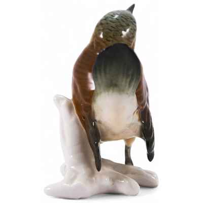 Скульптура Кукушка фарфор, Карл Энц (Karl Ens) Германия после 1945 г. Н-9 см. Фолькштадт, Германия после 1945 г