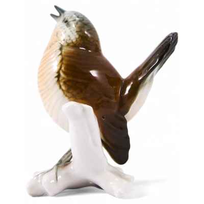 Скульптура Кукушка фарфор, Карл Энц (Karl Ens) Германия после 1945 г. Н-9 см. Фолькштадт, Германия после 1945 г