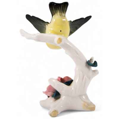 Скульптура Желтобрюхая мухоловка-тоди фарфор, Карл Энц (Karl Ens) Германия после 1945 г. Н-14,5 см. Фолькштадт, Германия. после 1945 г