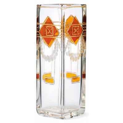 Ваза модерн стекло, Josef Riedel Богемия 1900-20 гг. 12х4х4 см. Богемия 1910-1920-гг