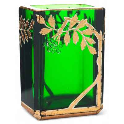 Ваза Веточка рябины модерн стекло, Josef Riedel Богемия 1900-20 гг. 6х4х3 см. Богемия конец XIX — начало XX вв