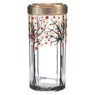 Ваза Яблони модерн стекло, эмали Malo K. Fres Франция нач. ХХ в. Н-72 Богемия 1910 — начало 1920-гг