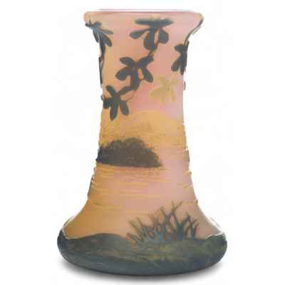 Ваза в стиле модерн стекло DeVes для Stumpf, Touvier, Violett & Сіе Франция 5,8x4 см. Нанси, Франция Начало XX века