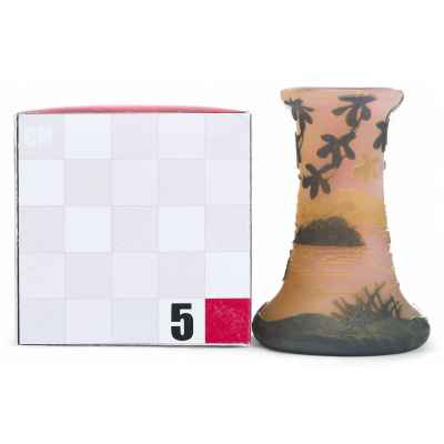 Ваза в стиле модерн стекло DeVes для Stumpf, Touvier, Violett & Сіе Франция 5,8x4 см. Нанси, Франция Начало XX века