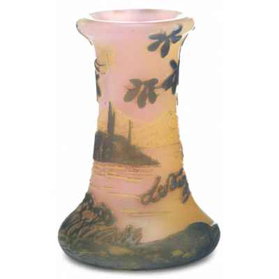 Ваза в стиле модерн стекло DeVes для Stumpf, Touvier, Violett & Сіе Франция 5,8x4 см. Нанси, Франция Начало XX века