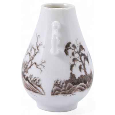 Декоративная ваза «Японский пейзаж» Япония около 1980-х гг