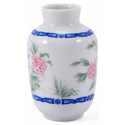 Декоративная ваза с цветами фарфор, Япония 1980-е гг. Н-8,2 см. Япония около 1980-гг