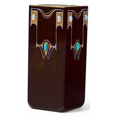 Ваза модерн art nouveau стекло, Josef Riedel Богемия 1900-20 гг. 9.5х4.3 см. Богемия конец ХІХ начало ХХ вв