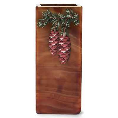 Ваза Еловые шишки модерн стекло, Josef Riedel Богемия 1900-20 гг. 9.3х4 см. Европа первая четверть ХХ века