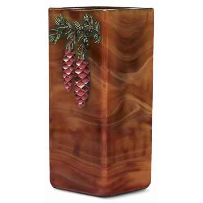 Ваза Еловые шишки модерн стекло, Josef Riedel Богемия 1900-20 гг. 9.3х4 см. Европа первая четверть ХХ века