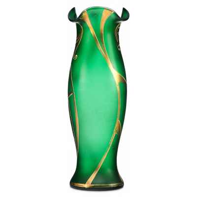 Ваза зеленая в стиле «Модерн» Европа начало ХХ века
