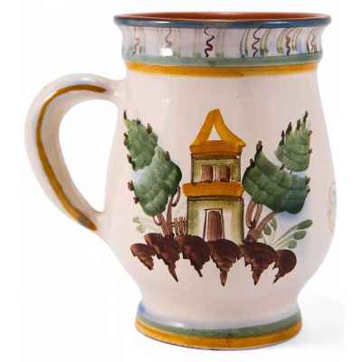 Кружка для пива с пейзажем Гжель Туркин, Коваленко Гжель 1980-гг