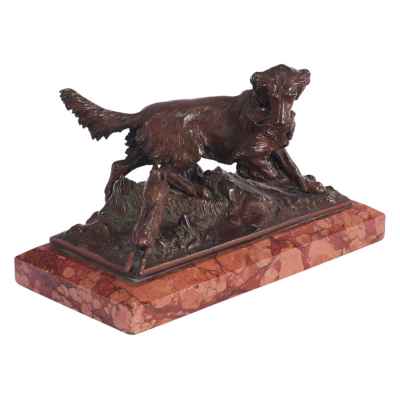 Скульптура «Сеттер на охоте» Европа четверть XX века