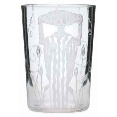 Стакан с рисунком по мотивам Г.Климта Богемия 1930-гг