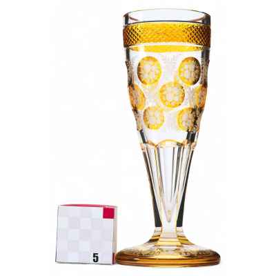 Кубок с цветочным орнаментом стеко, Богемия кон.XIX -нач. ХХ вв. Н-23 см. Богемия конец XIX— начало XX вв