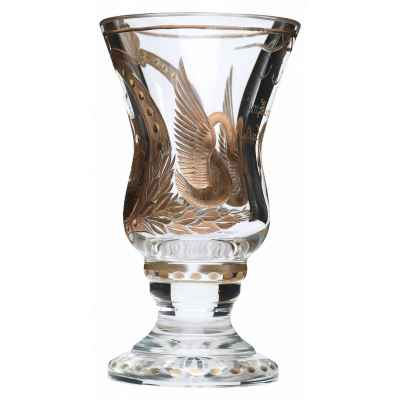 Бокал с росписью в средневековом стиле Богемия кон. XIX в. Н-18,5 см.  Конец XIX века