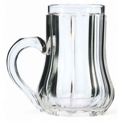 Пивная кружка стекло, Богемия кон. XIX - нач. ХХ в. Н-12 см. Европа конец XIX- начало XX вв