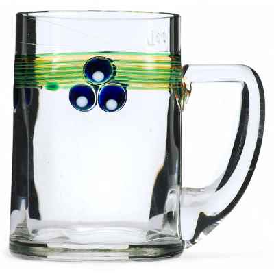 Стеклянная кружка Богемия втор. пол. ХХ в. 0,3 л. 8,8x14,5x8,6 см. Богемия Первая четверть XX века