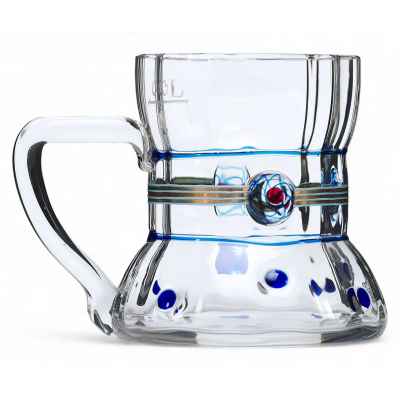 Кружка с рисунком в виде горошин Богемия втор. пол. ХХ в. 9,7x11,8x9,4 см. Богемия Вторая четверть XX века