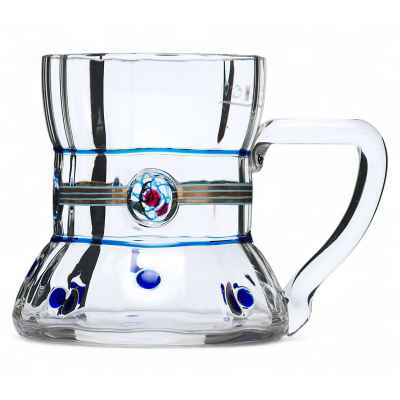 Кружка с рисунком в виде горошин Богемия втор. пол. ХХ в. 9,7x11,8x9,4 см. Богемия Вторая четверть XX века