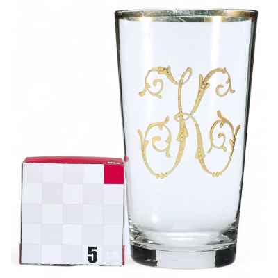 Стакан с монограммой «К» Богемия Начало XX века