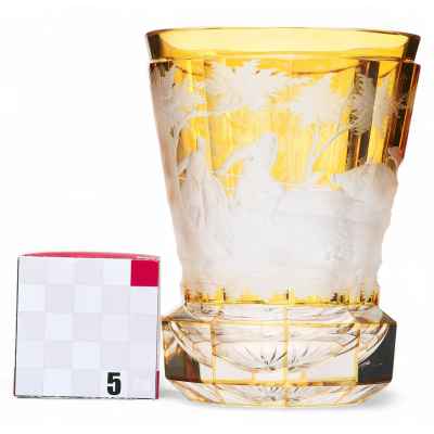 Стакан «Охота на кабана» Богемия Конец XIX века