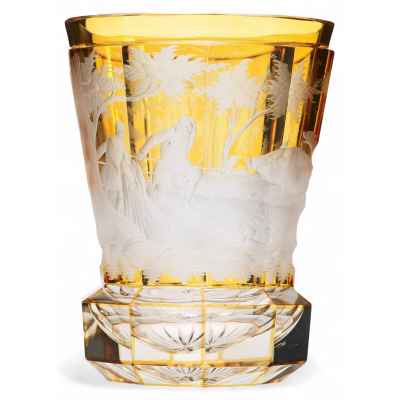 Стакан «Охота на кабана» Богемия Конец XIX века