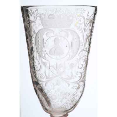 Кубок с женским портретом. Богемия 1760-гг