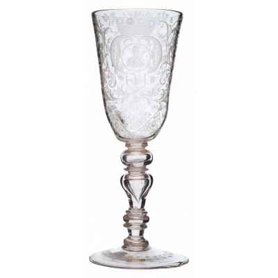 Кубок с женским портретом. Богемия 1760-гг