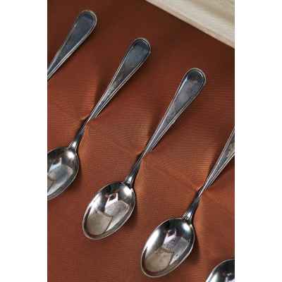 Набор кофейных ложечек серебро 800 пр. 68 гр. Италия 1970-80-е гг. Италия 1970-1980-е гг