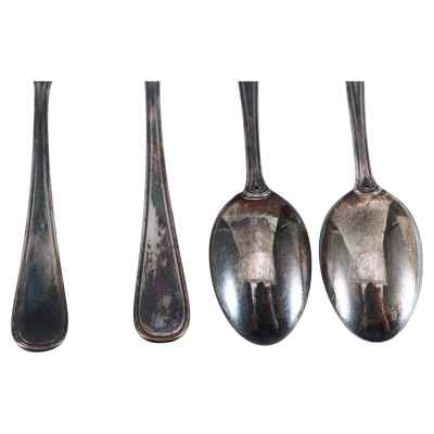 Набор кофейных ложечек серебро 800 пр. 68 гр. Италия 1970-80-е гг. Италия 1970-1980-е гг