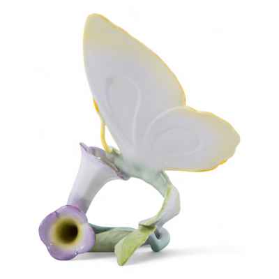 Скульптура «Бабочка на цветке» клеймо фарфоровой фабрики (Herend) Херенд, Венгрия 1960-1986 гг