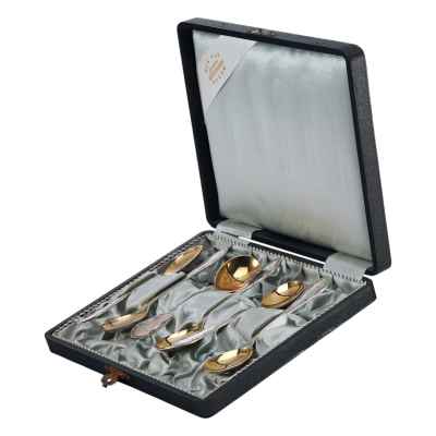 Набор чайных ложек серебро 800 пр. 160 гр. J. C. Кlinkosch Австрия после 1922 г. Вена, Австрия после 1922