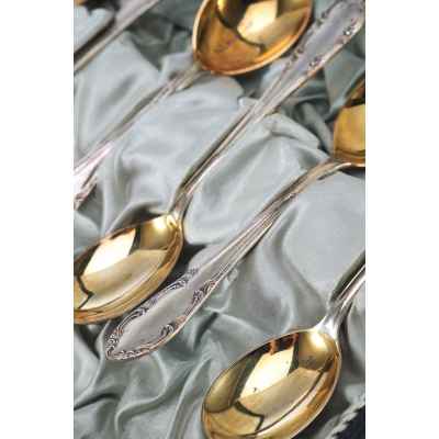 Набор чайных ложек серебро 800 пр. 160 гр. J. C. Кlinkosch Австрия после 1922 г. Вена, Австрия после 1922