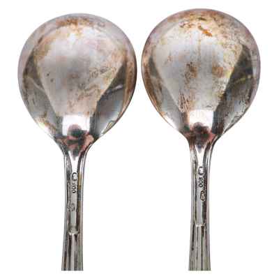 Набор чайных ложек серебро 800 пр. 160 гр. J. C. Кlinkosch Австрия после 1922 г. Вена, Австрия после 1922