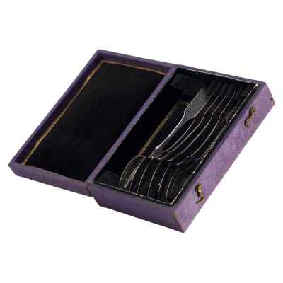 Набор чайных ложек серебро 800 пр. 88 гр. Германия после 1870-е гг. Германия первая половина 1870-х гг