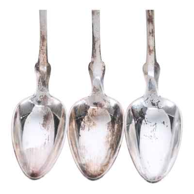 Набор чайных ложек серебро 800 пр. 88 гр. Германия после 1870-е гг. Германия первая половина 1870-х гг