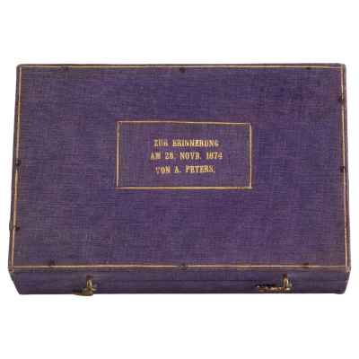 Набор чайных ложек серебро 800 пр. 88 гр. Германия после 1870-е гг. Германия первая половина 1870-х гг