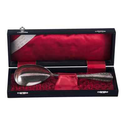 Салатная ложка в оригинальном футляре серебро 800 пр. 69 гр. Германия кон. XIX в. Германия Начало XX века