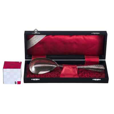 Салатная ложка в оригинальном футляре серебро 800 пр. 69 гр. Германия кон. XIX в. Германия Начало XX века