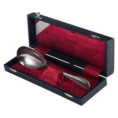 Салатная ложка в оригинальном футляре серебро 800 пр. 69 гр. Германия кон. XIX в. Германия Начало XX века