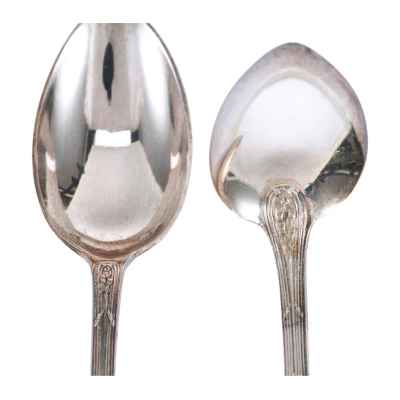 Набор серебряных ложек в футляре 800 пр. 163,5 гр. Австрия после 1922 г. Вена. Австрия после 1922 г